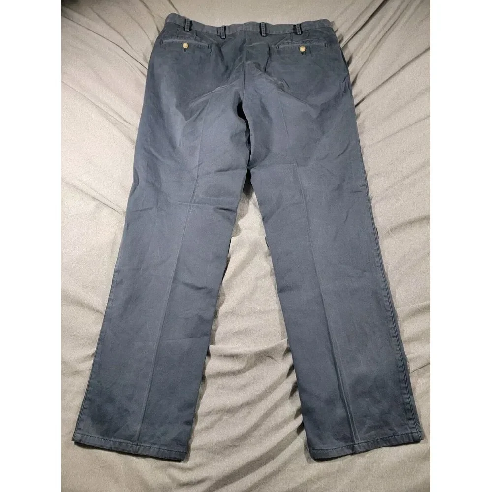 Peter Millar Raleigh Washed Twill Pants Sz 38x31 Men Flat Front Chino‎ MC0B84